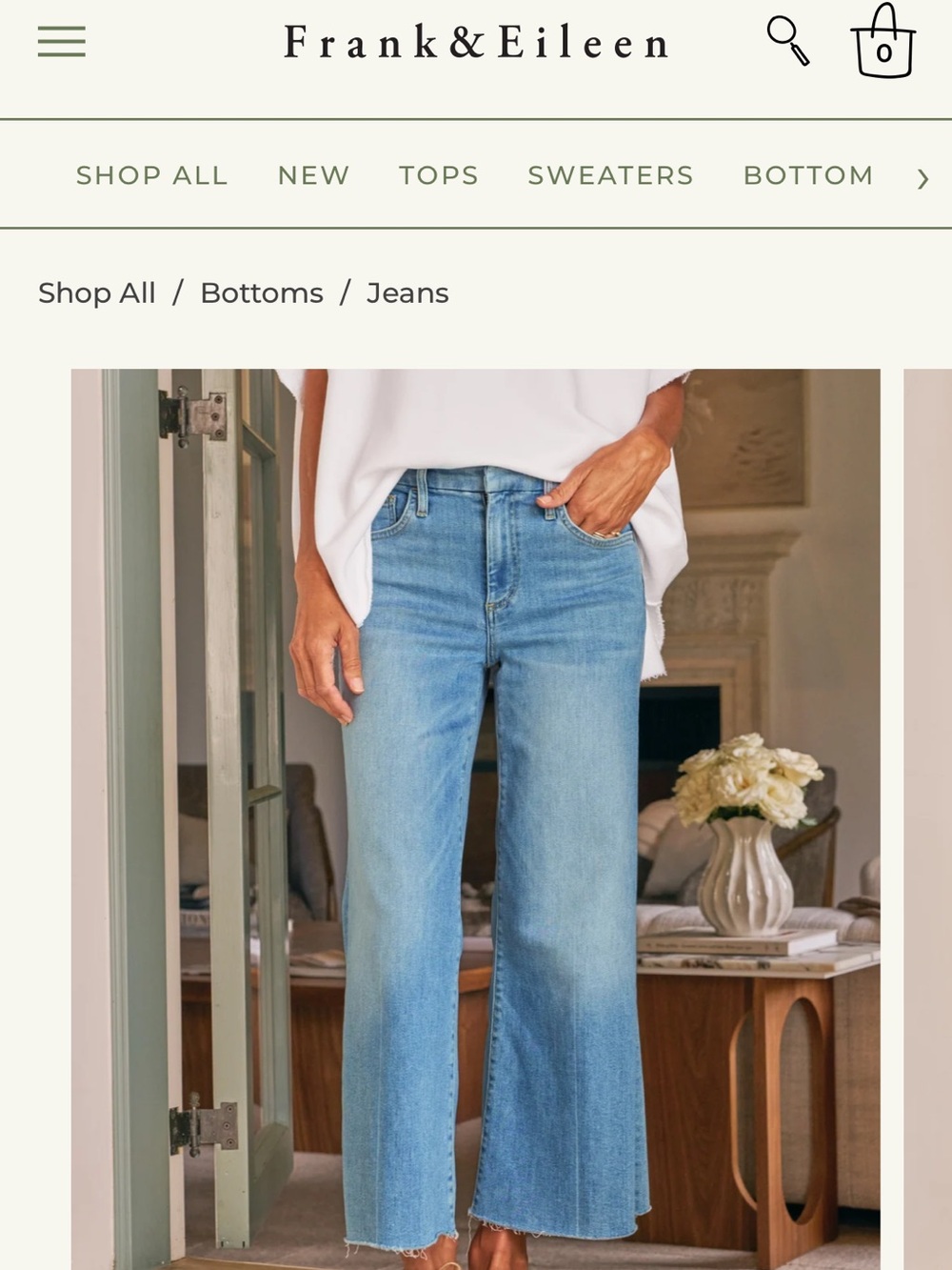 Frank & Eileen Galway Wide-Leg Jeans